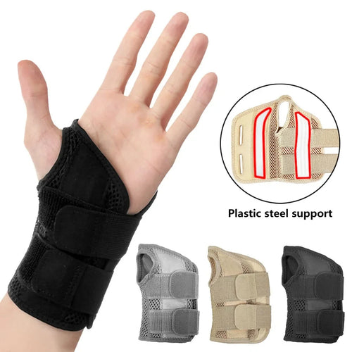Carpal tunnel wrist brace adjustable strap